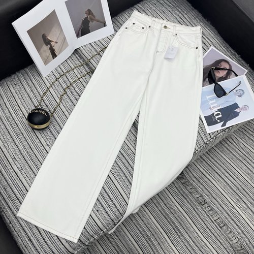 Brunello Cucinelli Denim Straight-Leg Pants