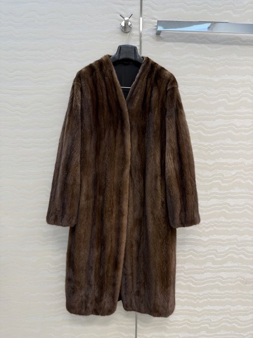 The Row Classic Row-Style Handmade Mink Overcoat
