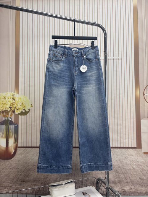 Chanel High - Waisted Ankle - Length Straight Jeans