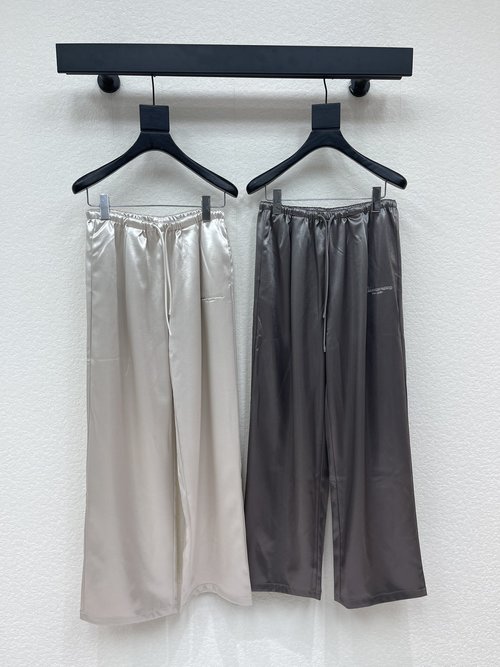 Alexander Wang Embroidered Letter Casual Pants in Acetate Fabric