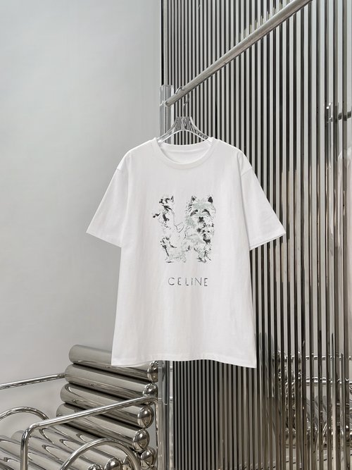 Celine Collection: Puppy Print T-shirt