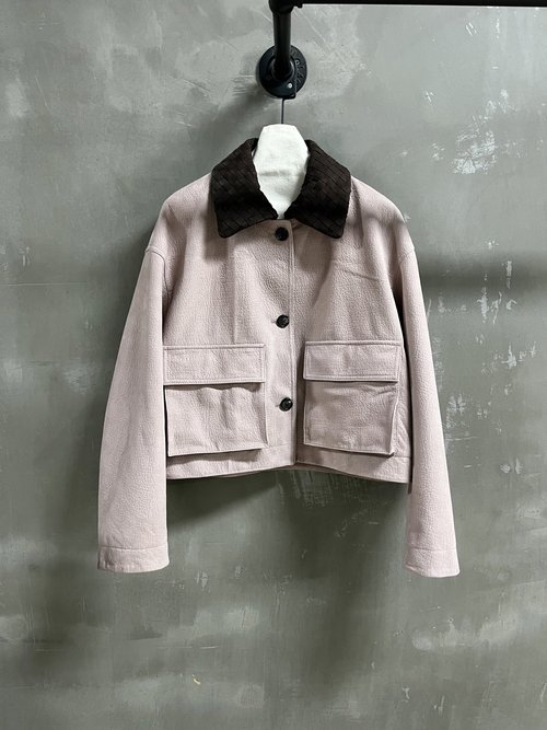 Bottega Veneta Vintage Goat Oil Wax Leather Barn Jacket with Retro Charm