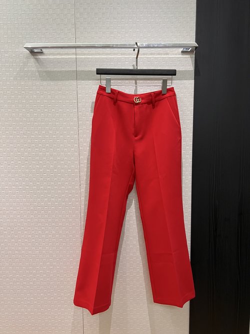 Gucci Double G Decorated Minimalist Commute Trousers