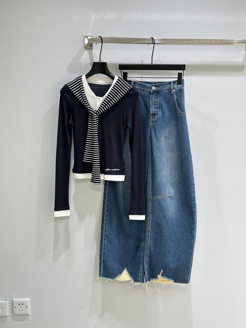 Loewe Vintage Distressed Wide Leg Jeans