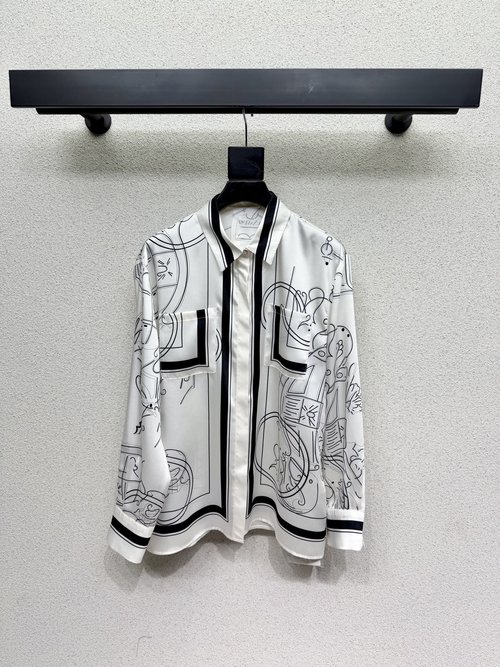 Hermes Hermes Series Simple and Elegant Silk Shirt