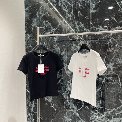 Acne Studios Trendy Reverse Letter Print Short-Sleeve Tee