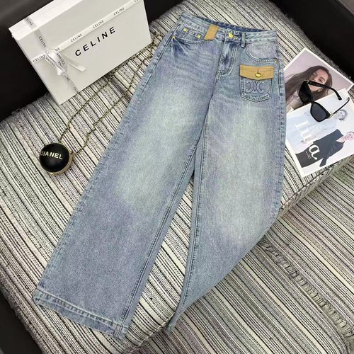 Celine Custom Embroidered Jeans, Comfortable & Stylish