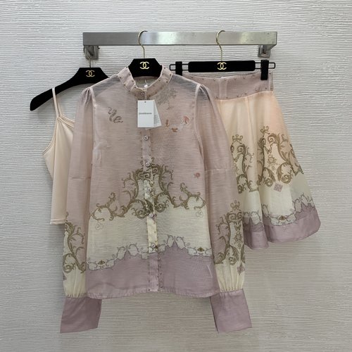 Zimmermann Vintage Floral Three-piece Set with Heavy Beading