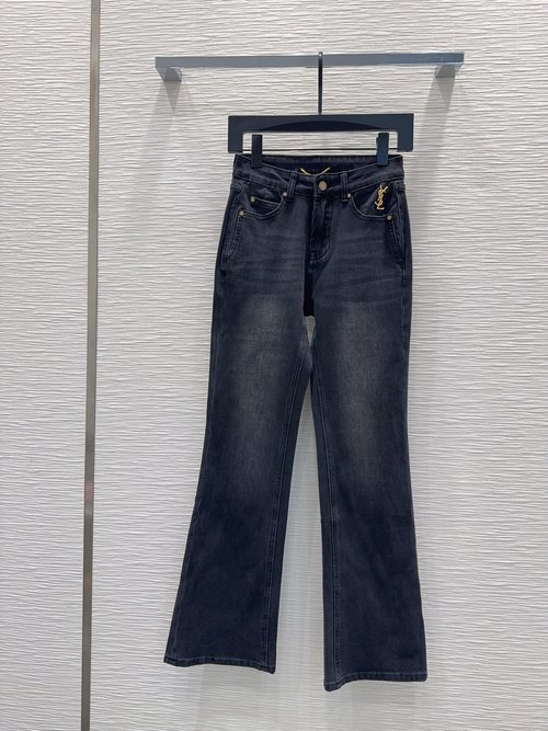 Yves Saint Laurent New Jeans with 3D Tailoring, Slimming Design