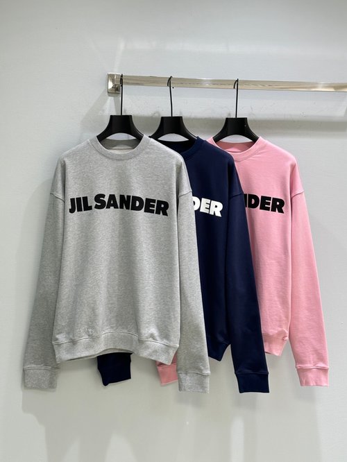 Jil Sanders Gender - Neutral Logo Round - Neck Relaxed Sweatshirt with Letter Print