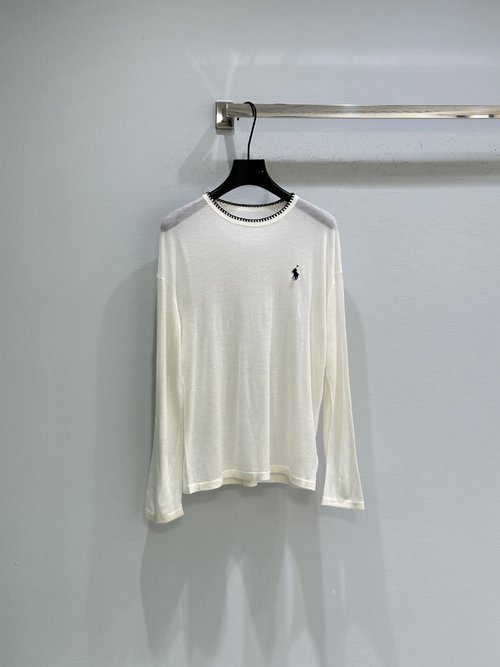 Yves Saint Laurent Classic Round Neck Top Embellished with Pony Embroidery