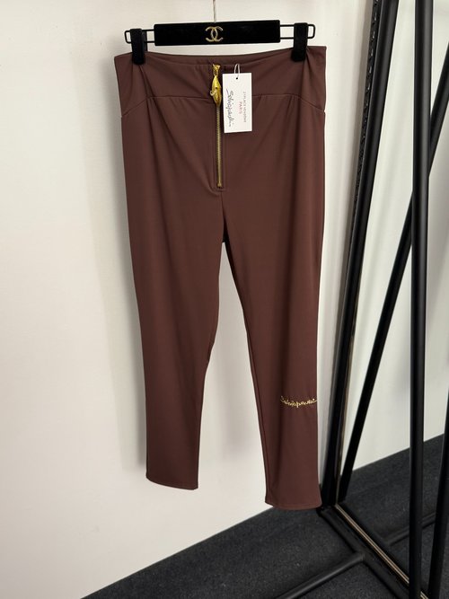 Schiaparelli Gold-Line Logo Elastic Footing Tights