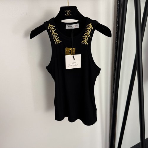 Schiaparelli New Metal Keyhole Decorated Vest in Multiple Colors