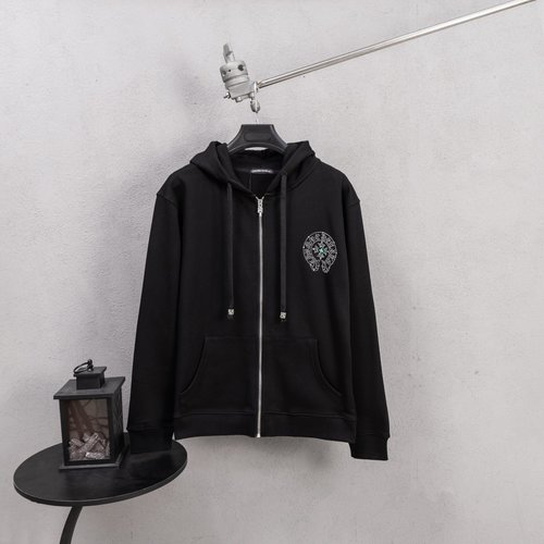 Chrome Hearts High - end Cotton Zip Hoodie with Exquisite Craft