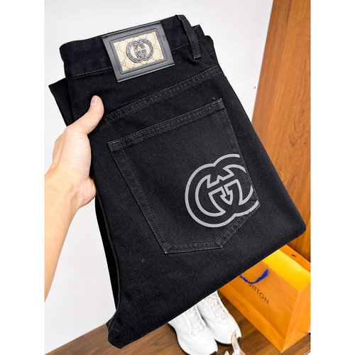 Gucci High-Elastic Straight Jeans with Premium Fabric