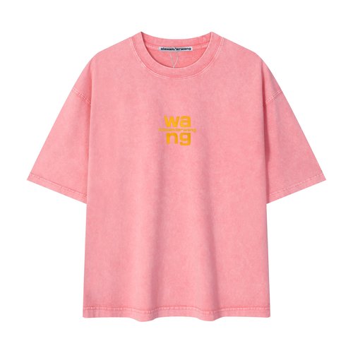 Alexander Wang Cotton Short Sleeve T-Shirt with Bold Print