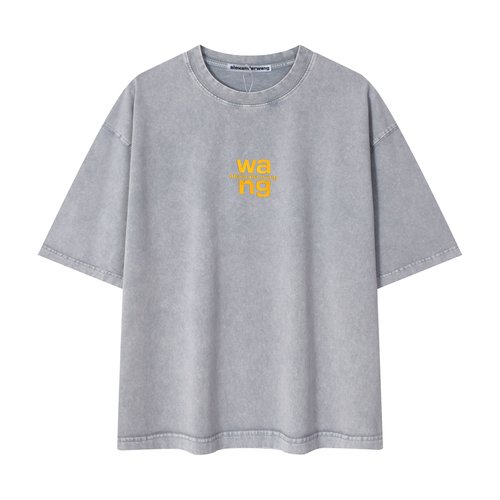 Alexander Wang Cotton Short Sleeve T-Shirt with Bold Print