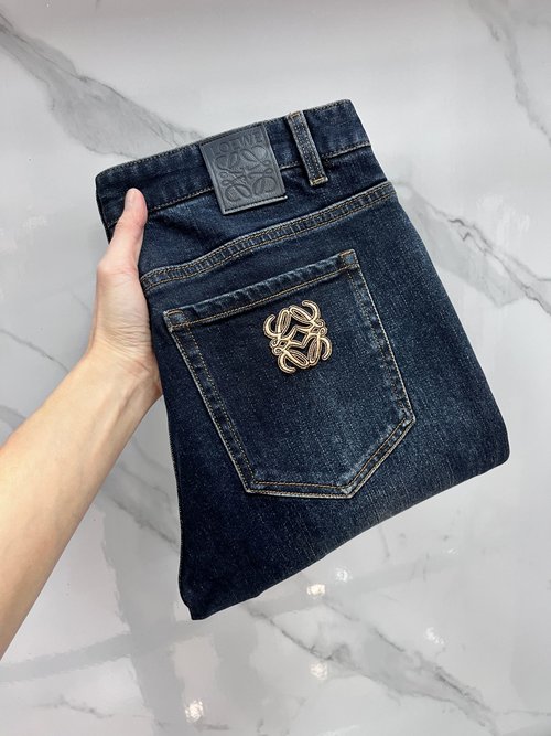 Loewe High - end Custom Jeans with Imported Fabric