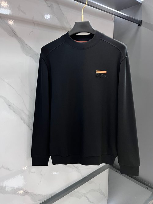 Zegna Cotton Sweatshirt with Distinct Logo