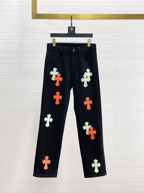 Chrome Hearts Patchwork High - Elastic Wash Jeans