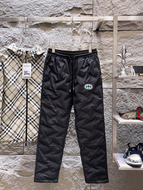 Gucci Lightweight and Warm Down Pants for Outdoor Use