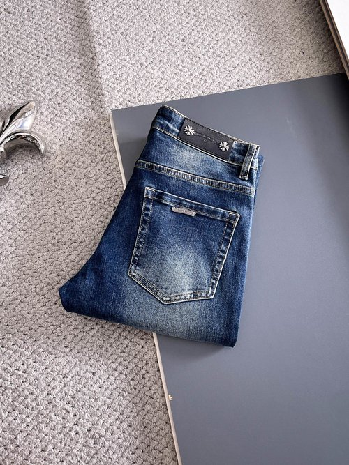 Chrome Hearts High-Elastic Jeans with Premium Wash and Soft Touch