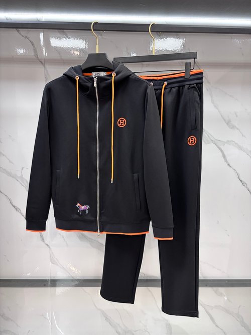 Hermes Customized Comfortable Sports Zip-up Set