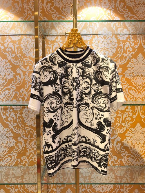Dolce & Gabbana Soft Cotton T-Shirt with All-over Print