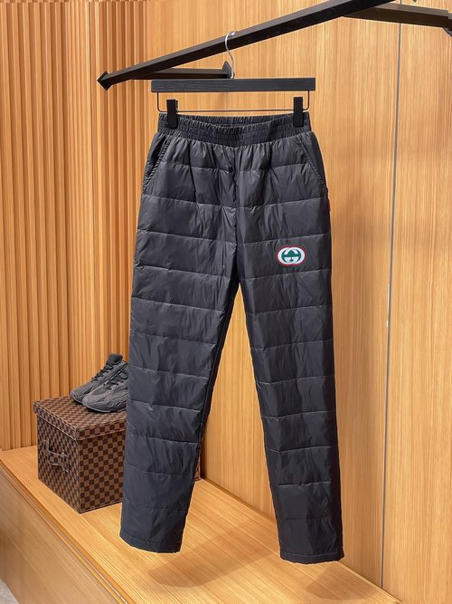Gucci Thickened Warm Down Pants for Outdoor Use