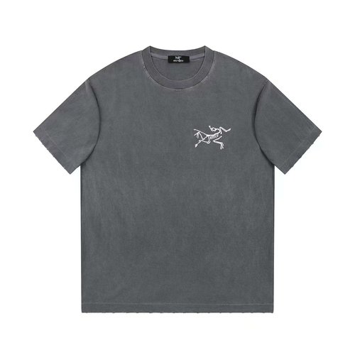 ArcTeryx Cotton Round-Neck Short-Sleeve T-shirt with Logo Print