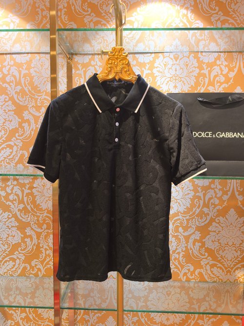 Loewe Breathable Knit Polo with Letter Jacquard