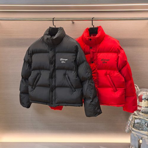 Balenciaga Embroidered Down Jacket with Cotton Filling