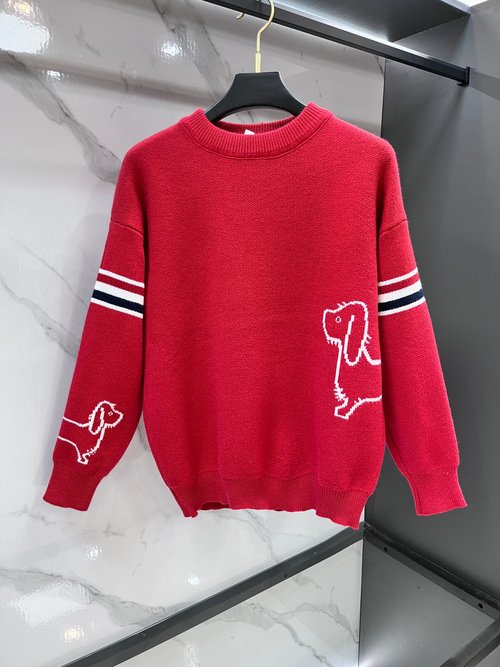Thom Browne Cozy Imported Wool Blend Sweater
