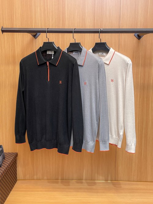 Hermes New Classic Roll - Neck Knitted Polo Sweater
