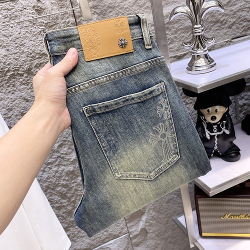 Chrome Hearts High-stretch Jeans with Superior Wash and Perfect Fit