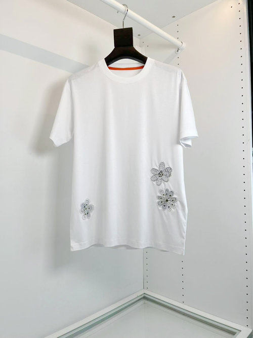 Hermes 70s Long-Staple Cotton Embroidered T-Shirt