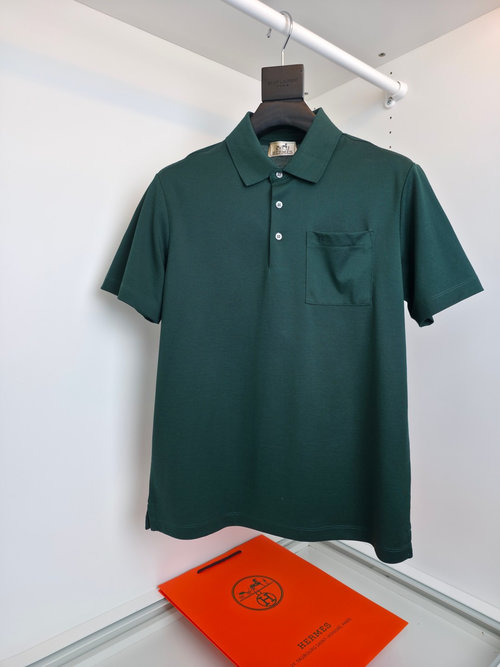 Hermes H Logo Polo Shirt, Soft Cotton in Various Colors