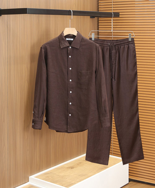 Loro Piana Natural Breathable Linen Shirt Set