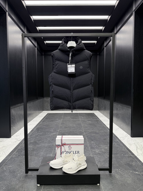 Moncler Detachable Hood Quilted Down Vest