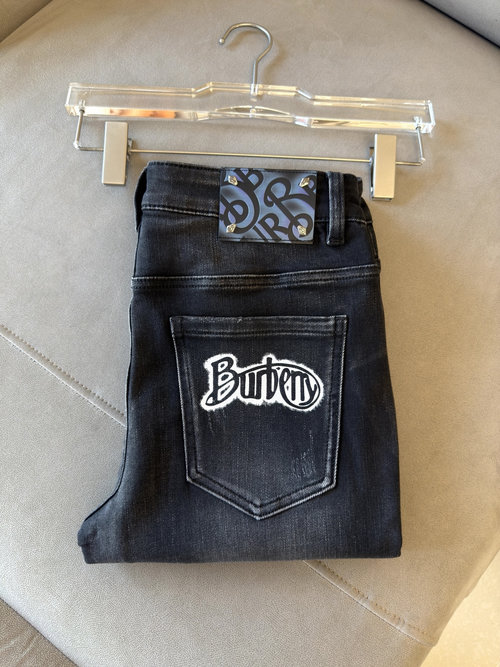 Fendi Soft Jeans with Leather Waist Tag, Classic Blue Wash