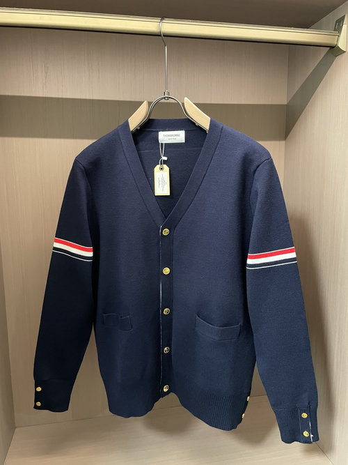 Thom Browne Classic Knit Sweater with Comfortable Wool Fabric