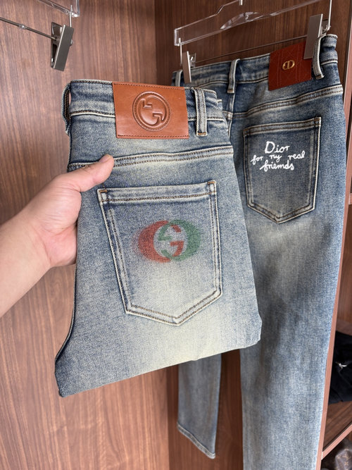 Fendi Soft Jeans with Luxury Leather Waist Tag