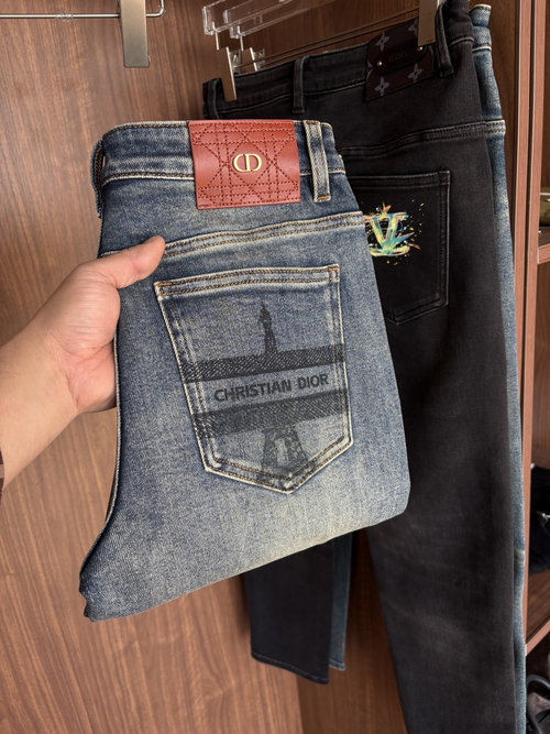 Fendi Soft Jeans with Luxury Leather Waist Tag
