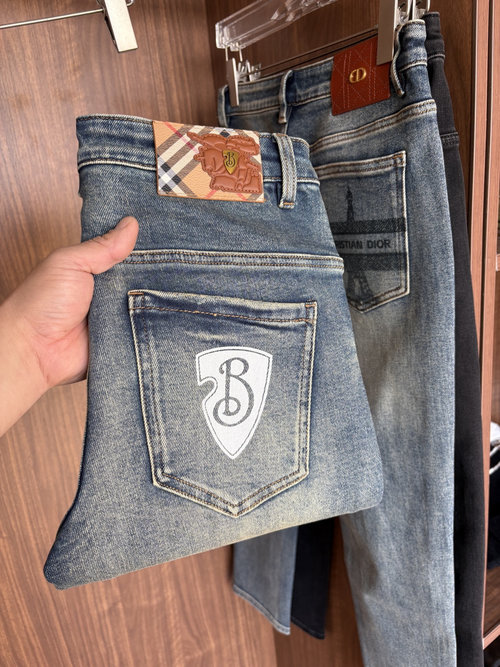 Fendi Soft Jeans with Luxury Leather Waist Tag