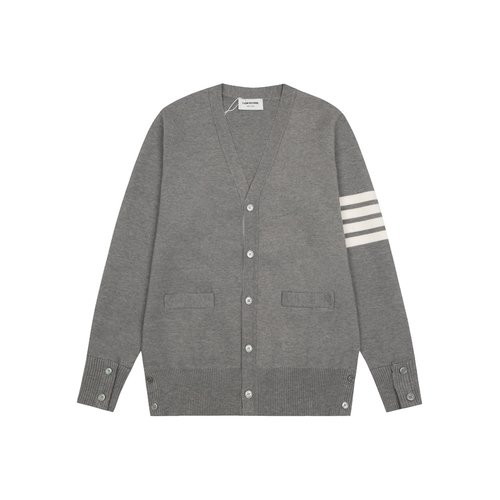 Thom Browne Classic Four-Stripe Cardigan, Soft & Versatile