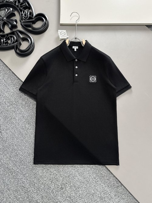 Loewe Comfortable Silk Pique Polo Shirt