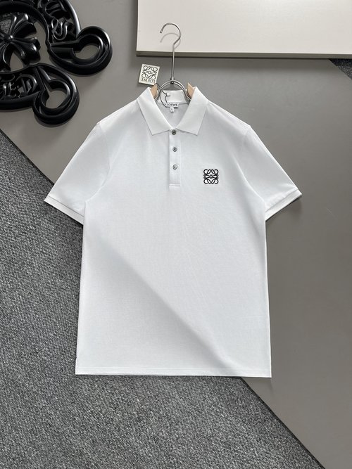 Loewe Comfortable Silk Pique Polo Shirt