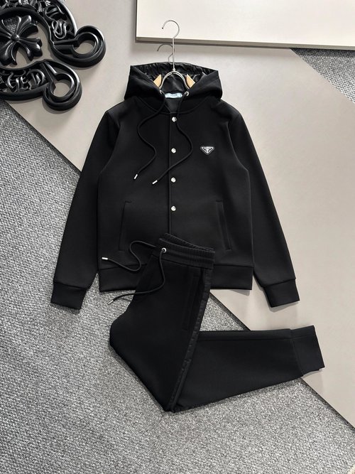 Prada Trendy Straight-Leg Pants with Zipper Design