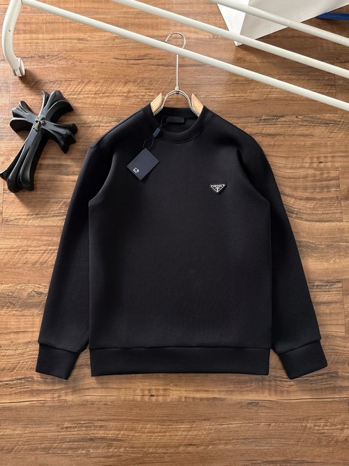 Prada Premium Space Cotton Hoodie with Return Guarantee