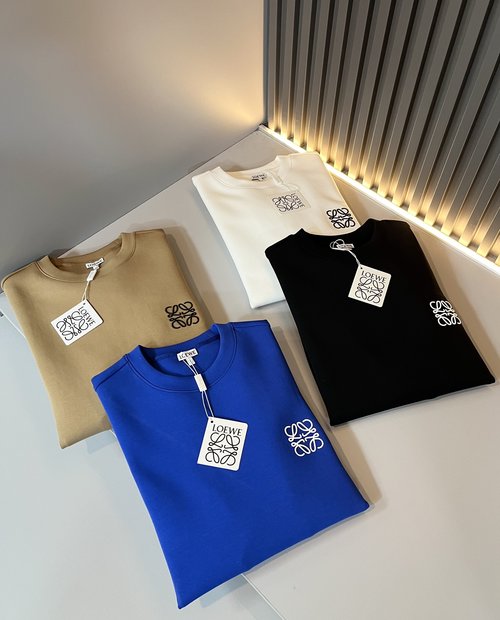 Loewe Custom Air Cotton Hoodie with Logo Embroidery